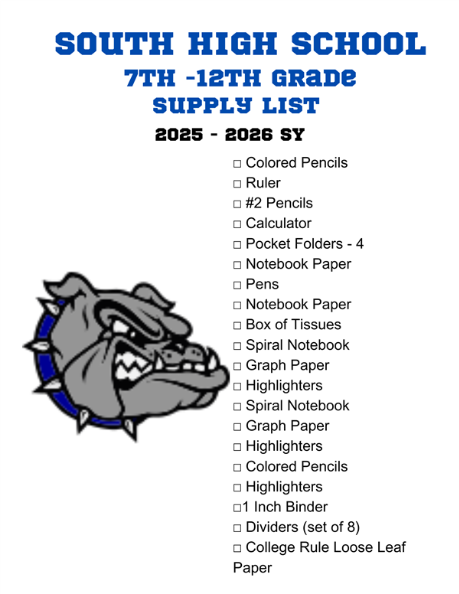 Supply List 